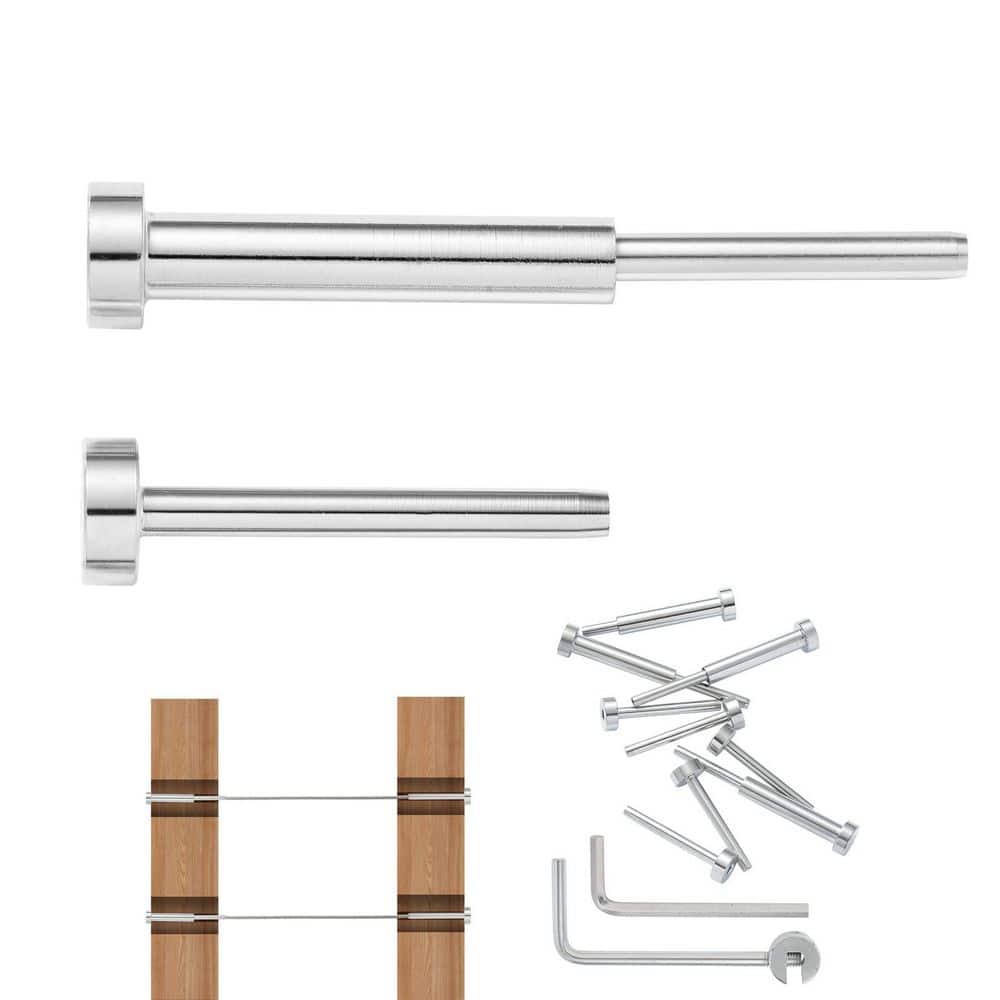 SVOPES 20 Pack 1/8 in. Cable Railing Kit, T316 Stainless Steel Invisible Receiver and Swage Stud End, Swage Tensioner (1)