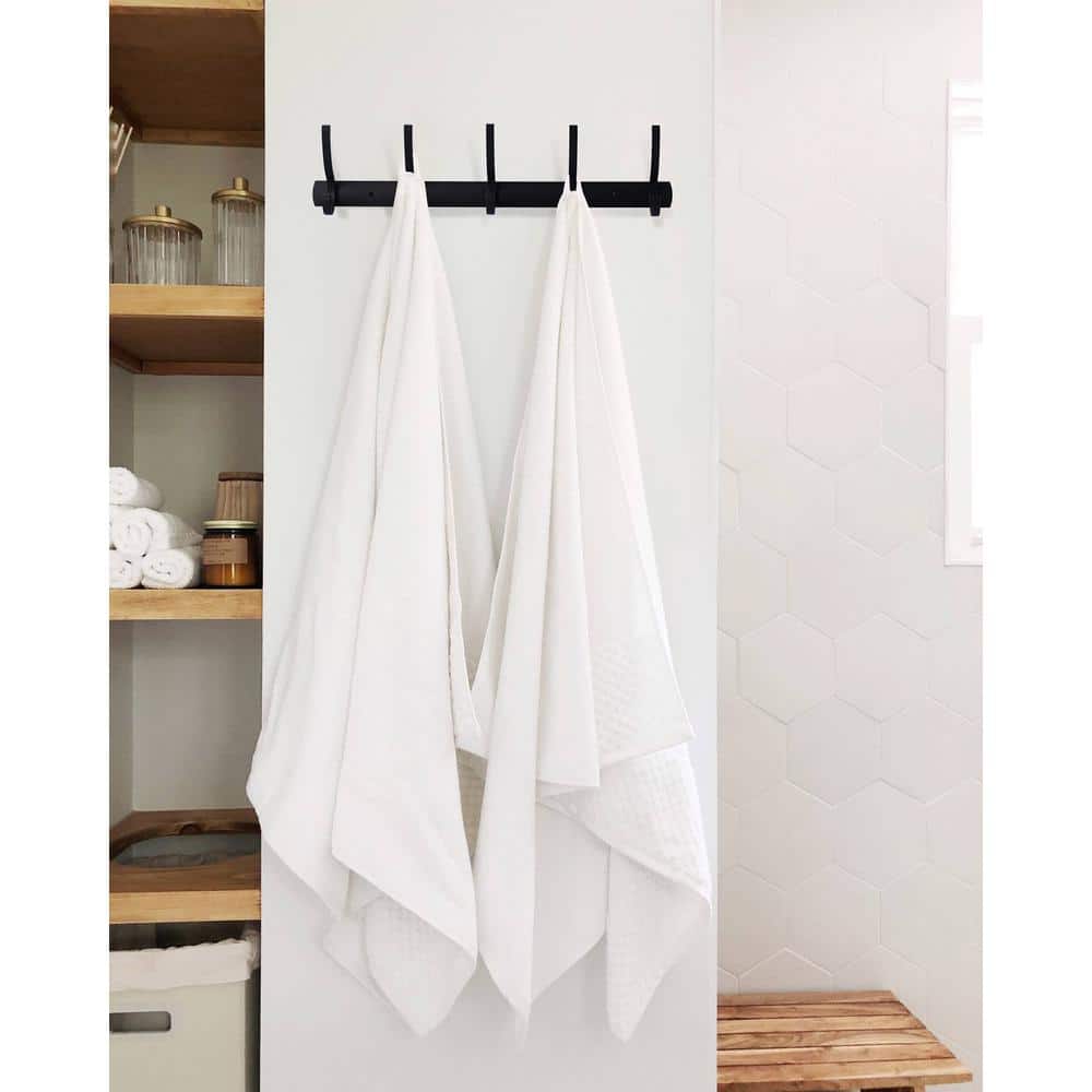 WOWOW Wall-Mounted J-Hook Double Robe/Towel Hook in Black (3)