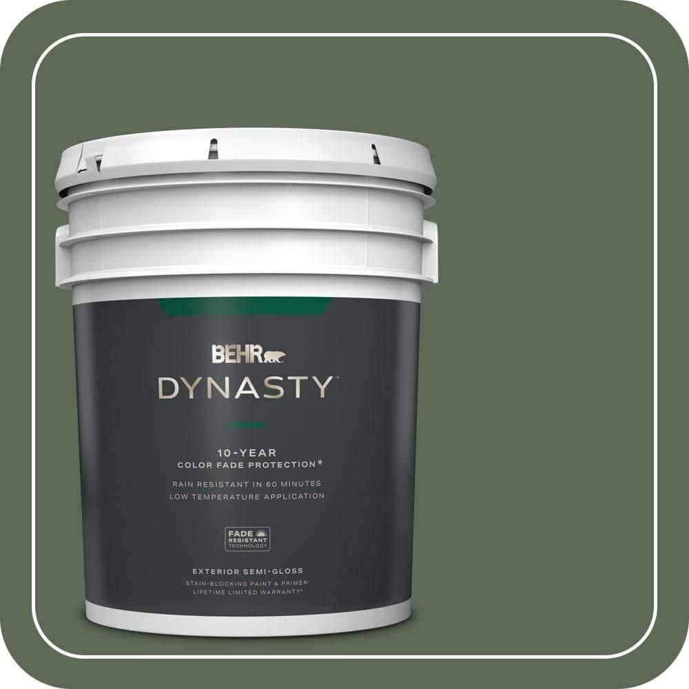 BEHR DYNASTY 5 gal. #MQ6-15 Less Travelled Semi-Gloss Exterior Stain-Blocking Paint & Primer