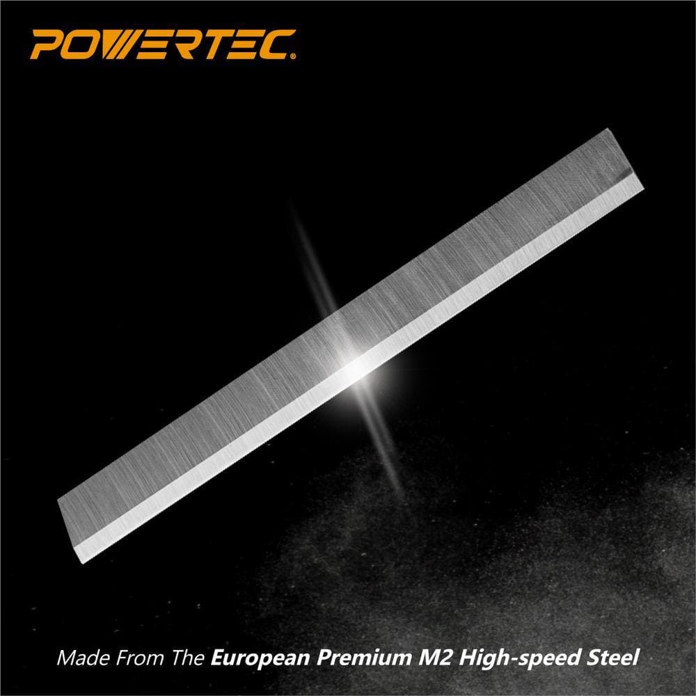 ‎POWERTEC 6 in. High-Speed Steel Jointer Knives for Delta 37-190 37-195 (Set of 3) (3)