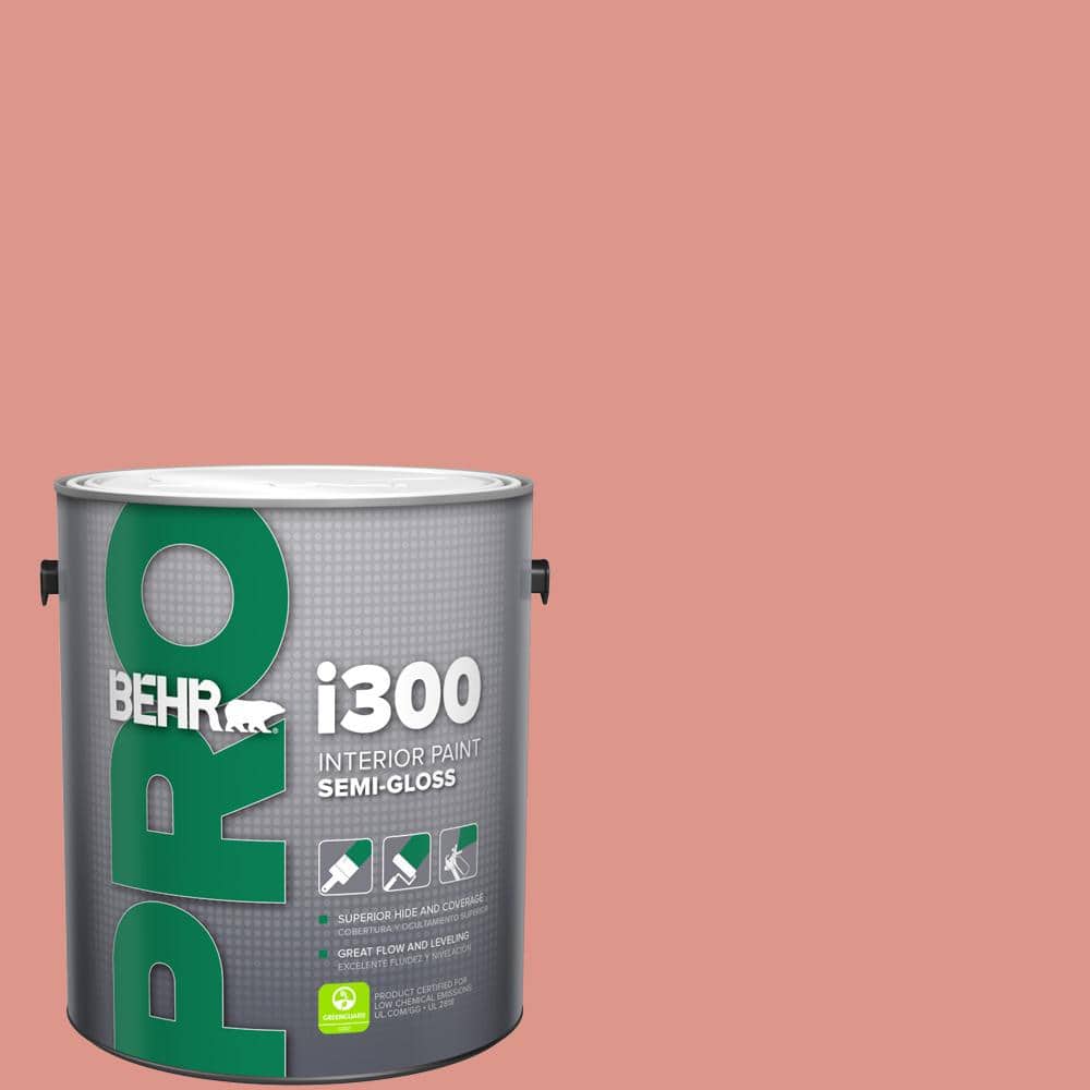 BEHR PRO 1 gal. #180D-4 Coral Serenade Semi-Gloss Interior Paint