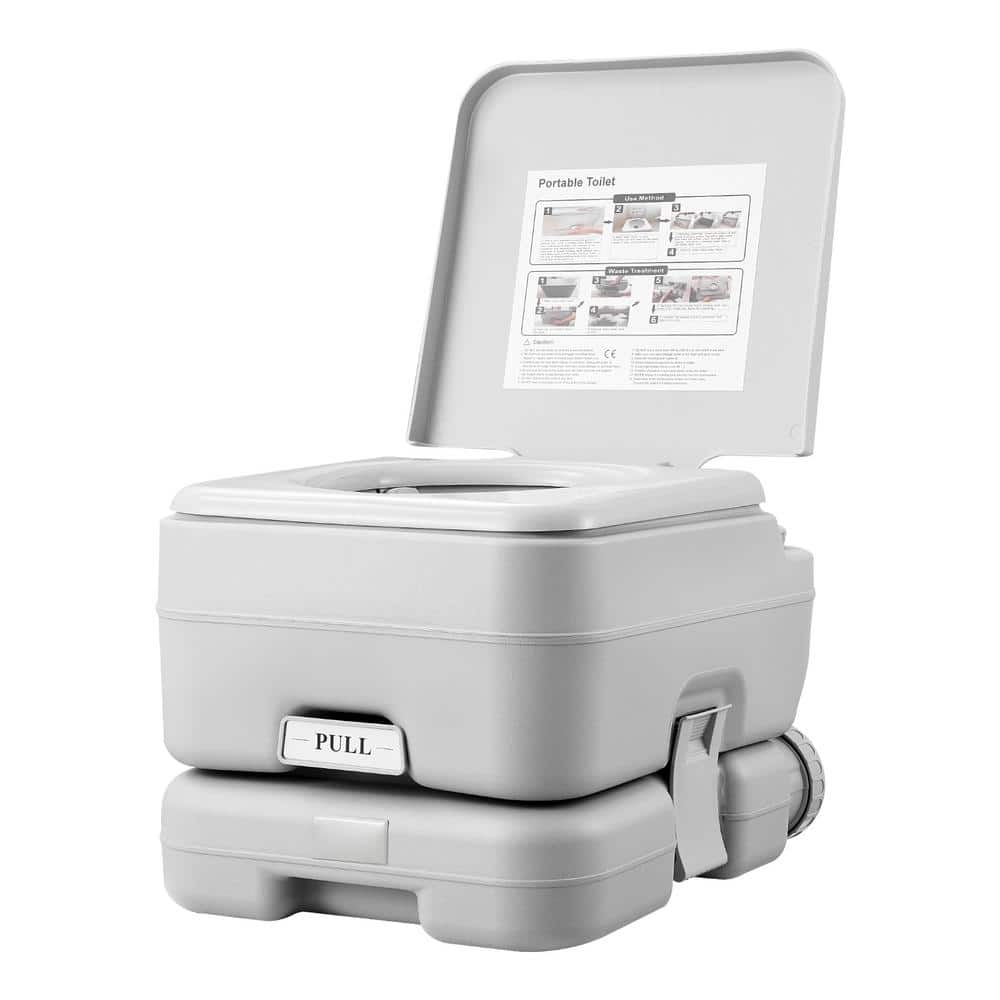 SVOPES Portable Toilet RV Toilet with 3.2 Gal. Waste Tank Push-Button Pressurized Flush Non-Electric Waterless Toilet (1)