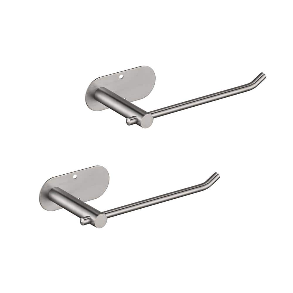 Tahanbath 2-Pack Paper Towel Holder Self-Adhesive or Drilling Wall-Mounted Paper Towel Holder for Kitchen, Bathroom