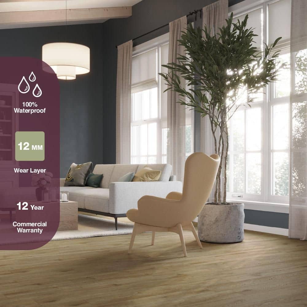 Home Decorators Collection Southern Oak 12 mm T X 7.6 W Waterproof Laminate Flooring (21.06 sq. ft./Case) (3)