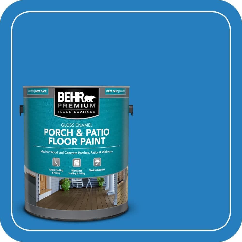 BEHR PREMIUM 1 gal. #P510-6 Brilliant Blue Gloss Enamel Interior/Exterior Porch and Patio Floor Paint