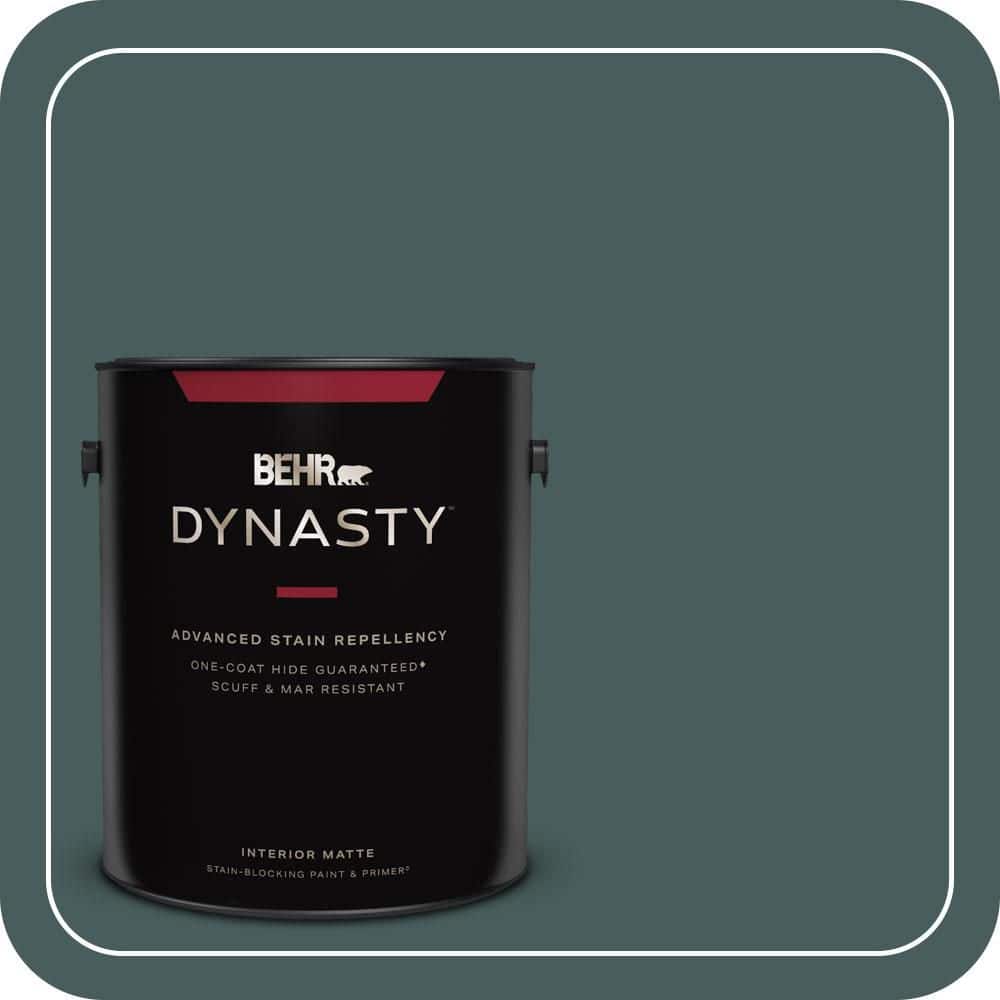 BEHR DYNASTY 1 gal. #N430-7 Silken Pine One-Coat Hide Matte Interior Stain-Blocking Paint & Primer