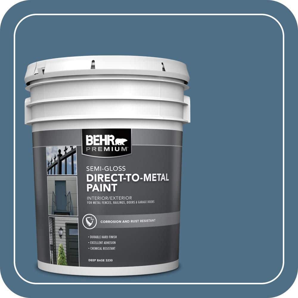BEHR PREMIUM 5 gal. #S500-6 Shipyard Semi-Gloss Direct to Metal Interior/Exterior Paint