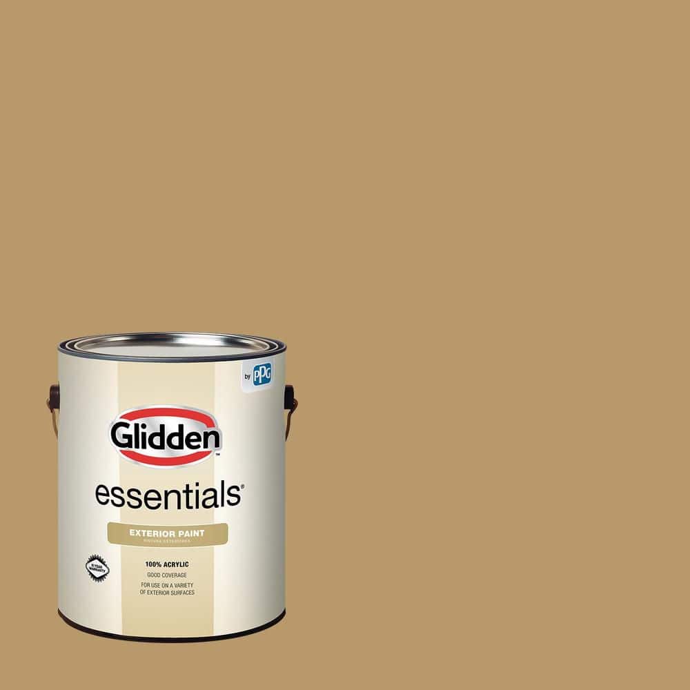 Glidden Essentials 1 gal. PPG1094-5 Golden Granola Flat/Matte Exterior Paint