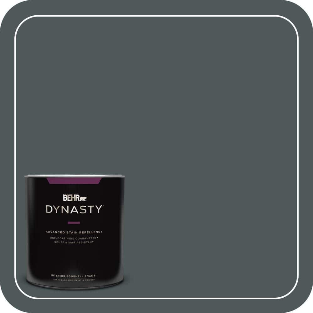 BEHR DYNASTY 1 qt. #N440-7 Midnight in NY Eggshell Enamel Interior Stain-Blocking Paint and Primer