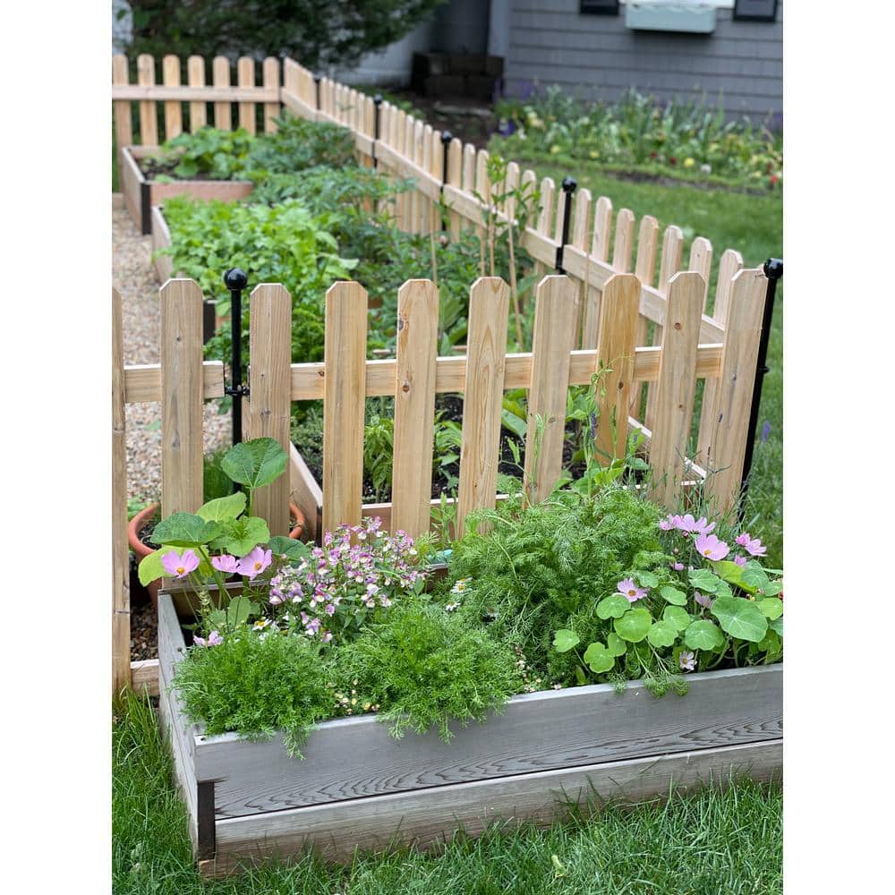 Vigoro 37.1 in. H x 45.35 in. W Cedar Garden Fence Panel (2)