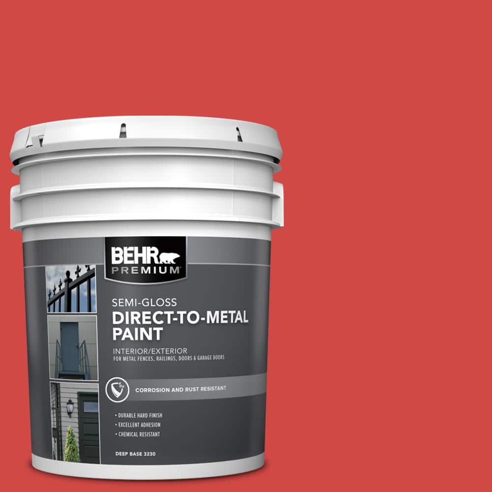 BEHR PREMIUM 5 gal. #P170-6 Race Car Stripe Semi-Gloss Direct to Metal Interior/Exterior Paint (1)