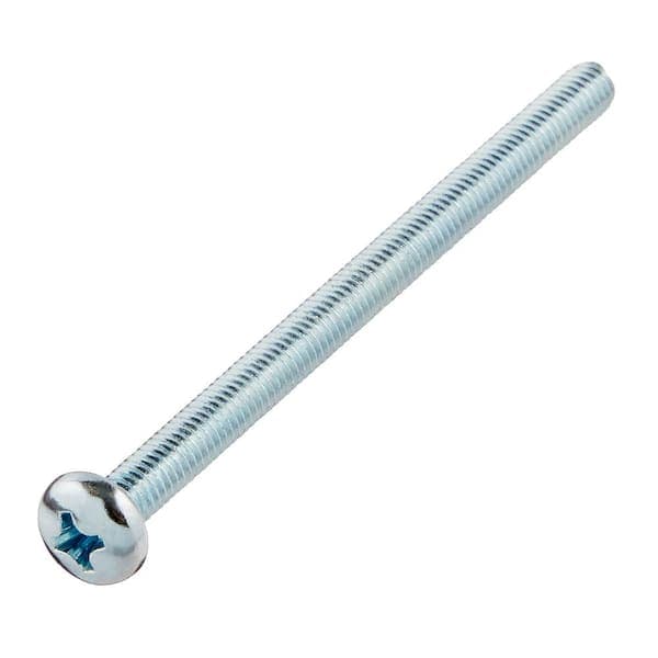 Everbilt M4-0.7 x 60mm Zinc Pan Head Phillips Drive Machine Screw 1-Piece (2)