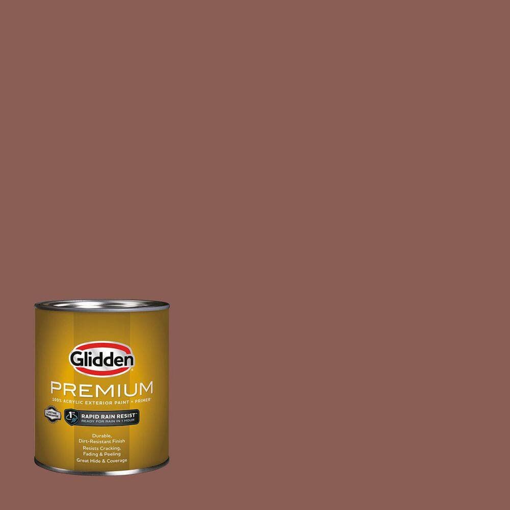 Glidden Premium 1 qt. PPG1060-6 Raspberry Truffle Satin Exterior Latex Paint