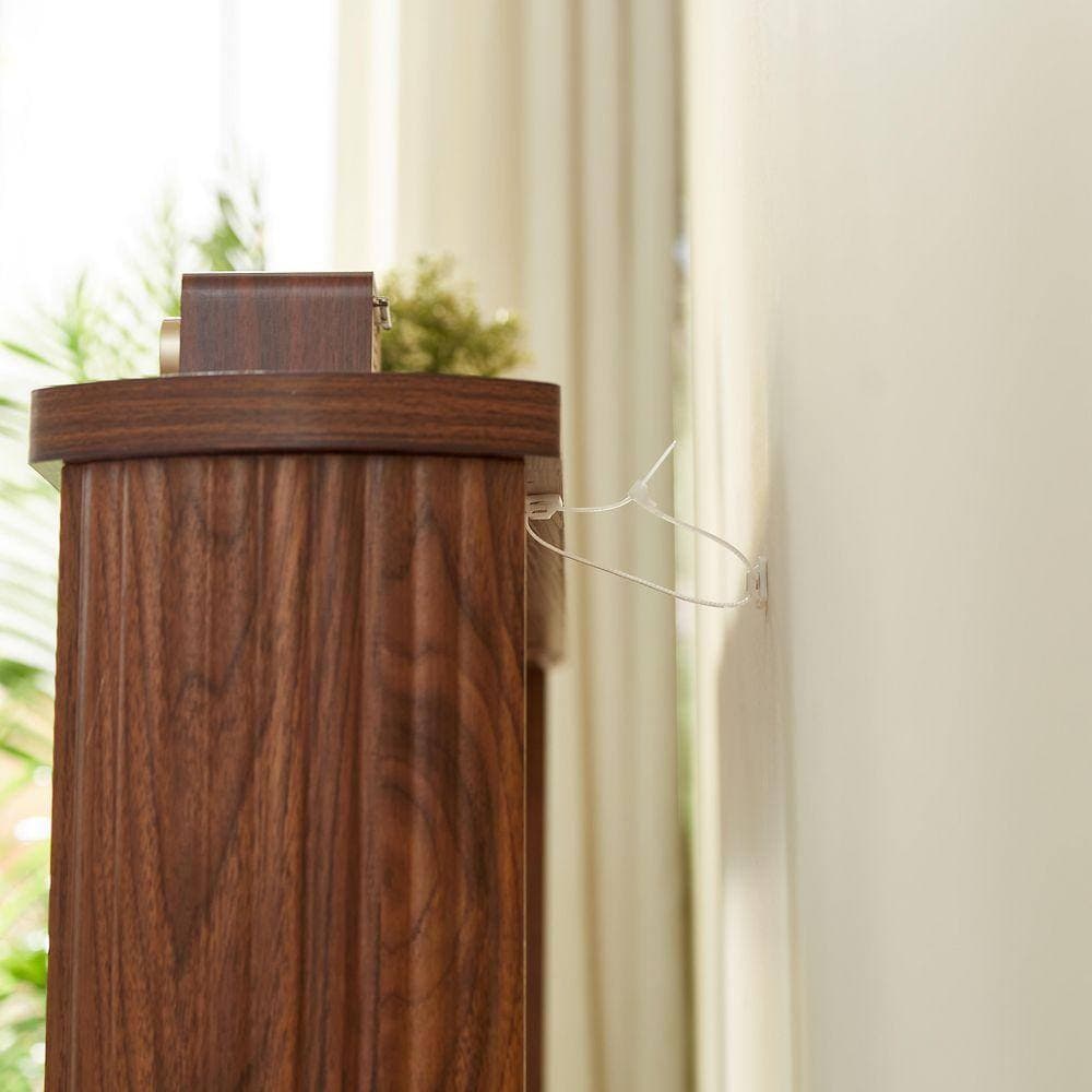 COWLOWN 70.1 in. W x 8.7 in. D x 35.5 in. H Bathroom Dark Brown Linen Cabinet (3)