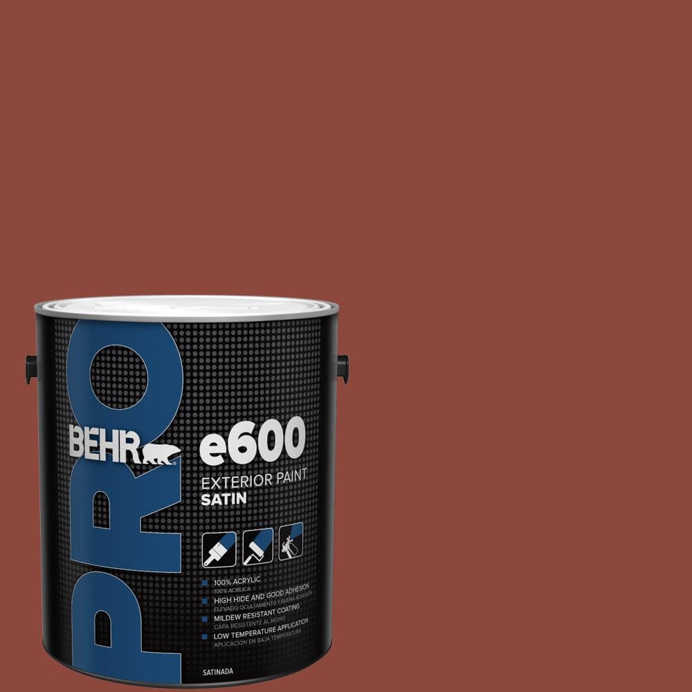 BEHR PRO 1 gal. #PPF-30 Deep Terra Cotta Satin Exterior Paint