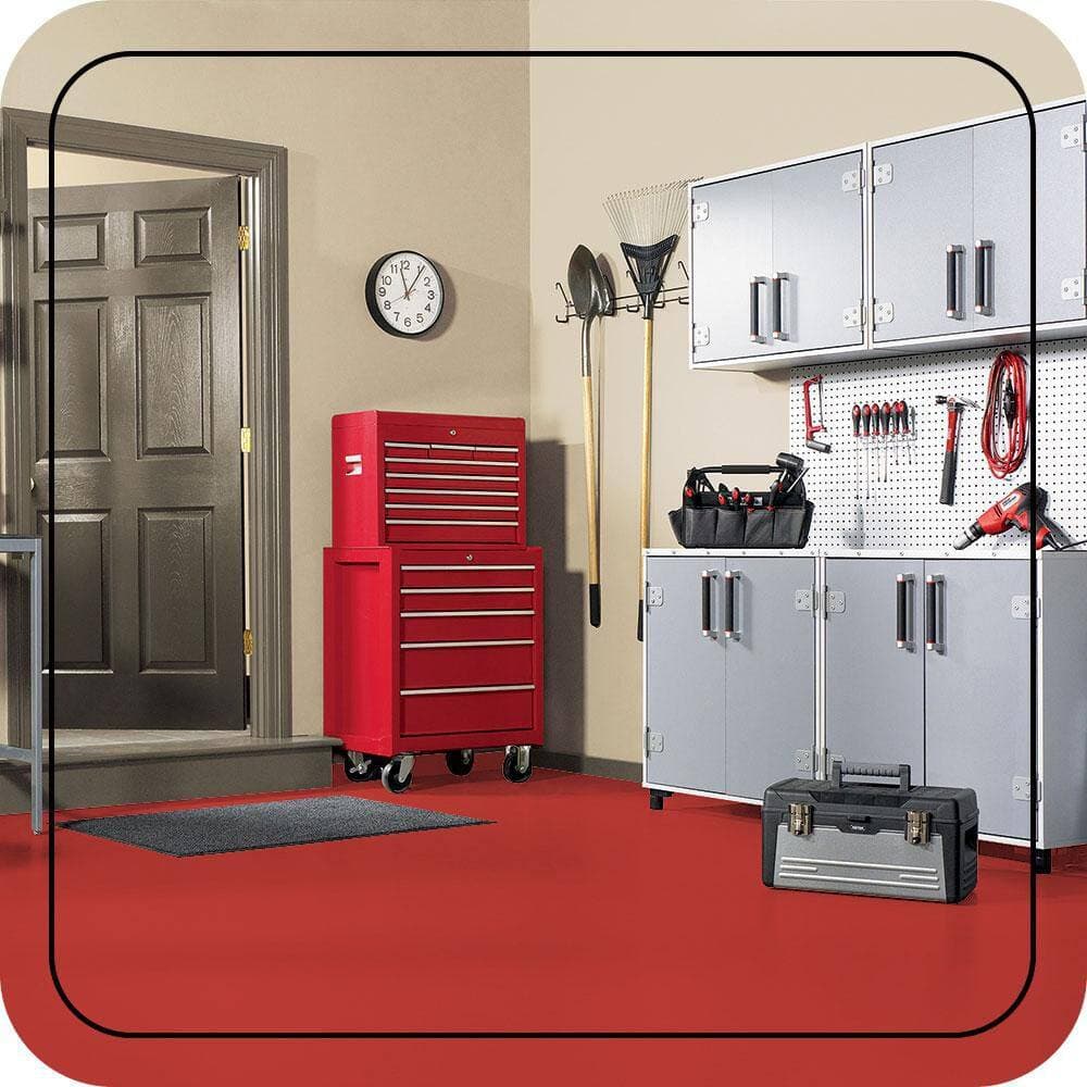 BEHR PREMIUM #P170-7 Mph Self-Priming 1-Part Epoxy Satin Interior/Exterior Concrete and Garage Floor Paint (2)