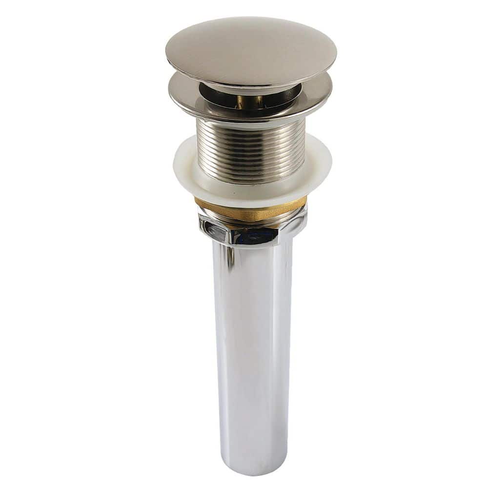Kingston Brass Trimscape 2-3/4 in. Brass Bar/Utility Sink Basket Strainer in Brushed Nickel