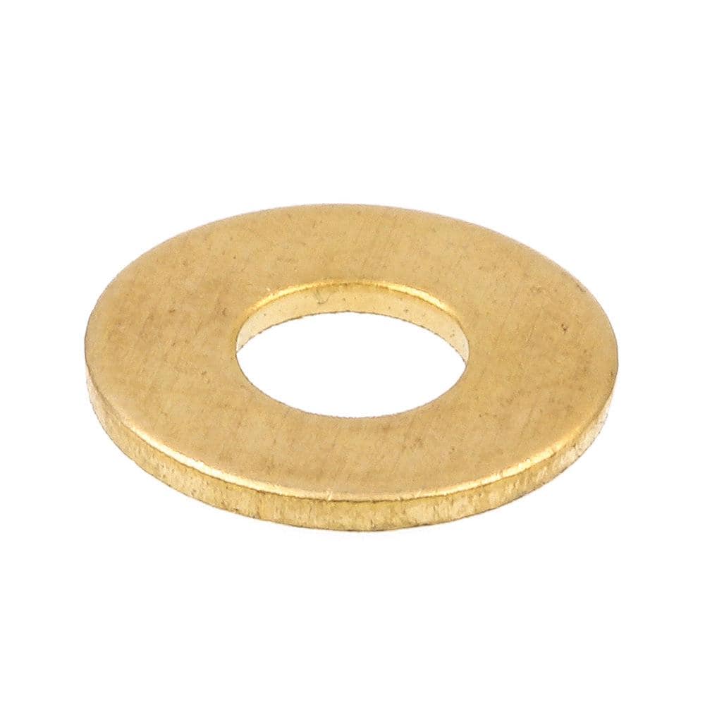 Prime-Line #10 x 7/16 in. O.D. SAE Solid Brass Flat Washers (50-Pack)