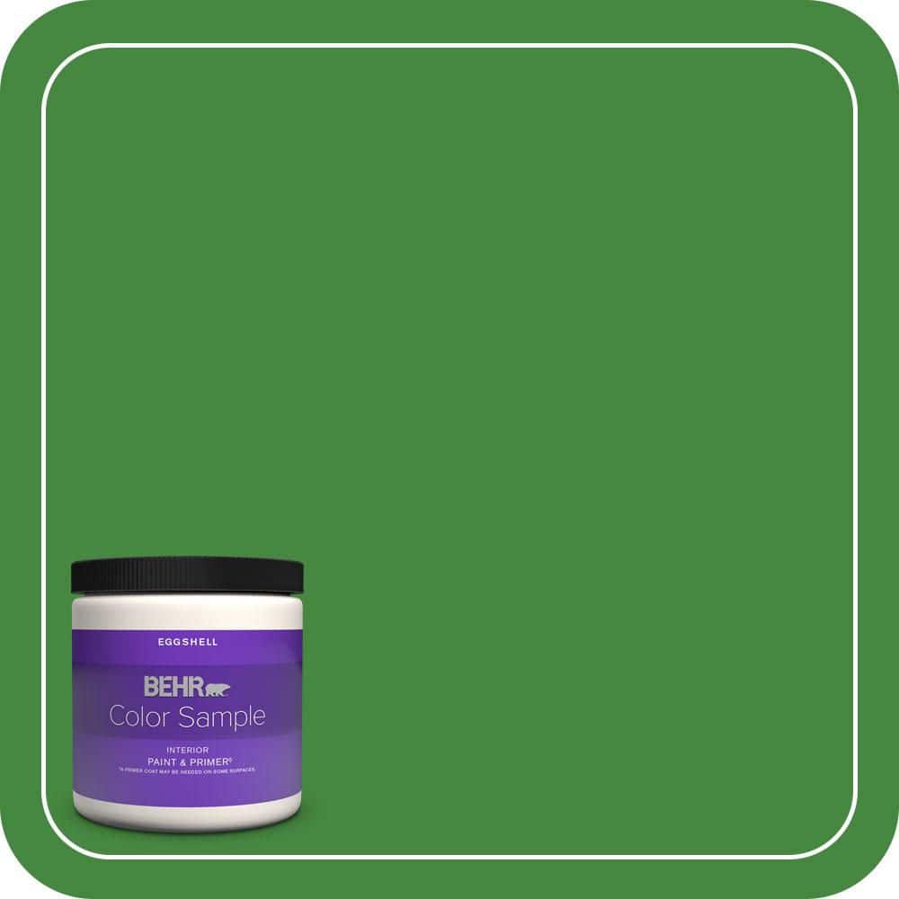 BEHR PREMIUM PLUS #T12-9 Level Up Flat Interior/Exterior Paint & Primer Color Sample (1)