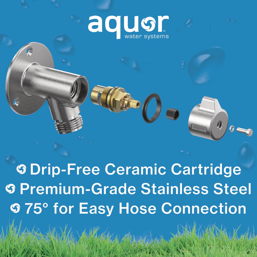 AQUOR The Bibb with Flange 1/2 in. NPT Hose Bibb x Stainless (3)