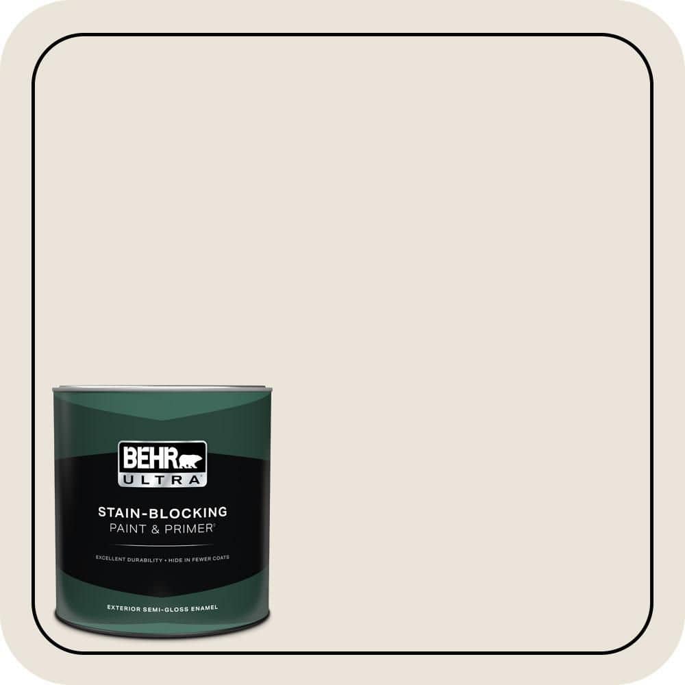 BEHR ULTRA 1 qt. #OR-W13 Shoelace Semi-Gloss Enamel Exterior Paint & Primer