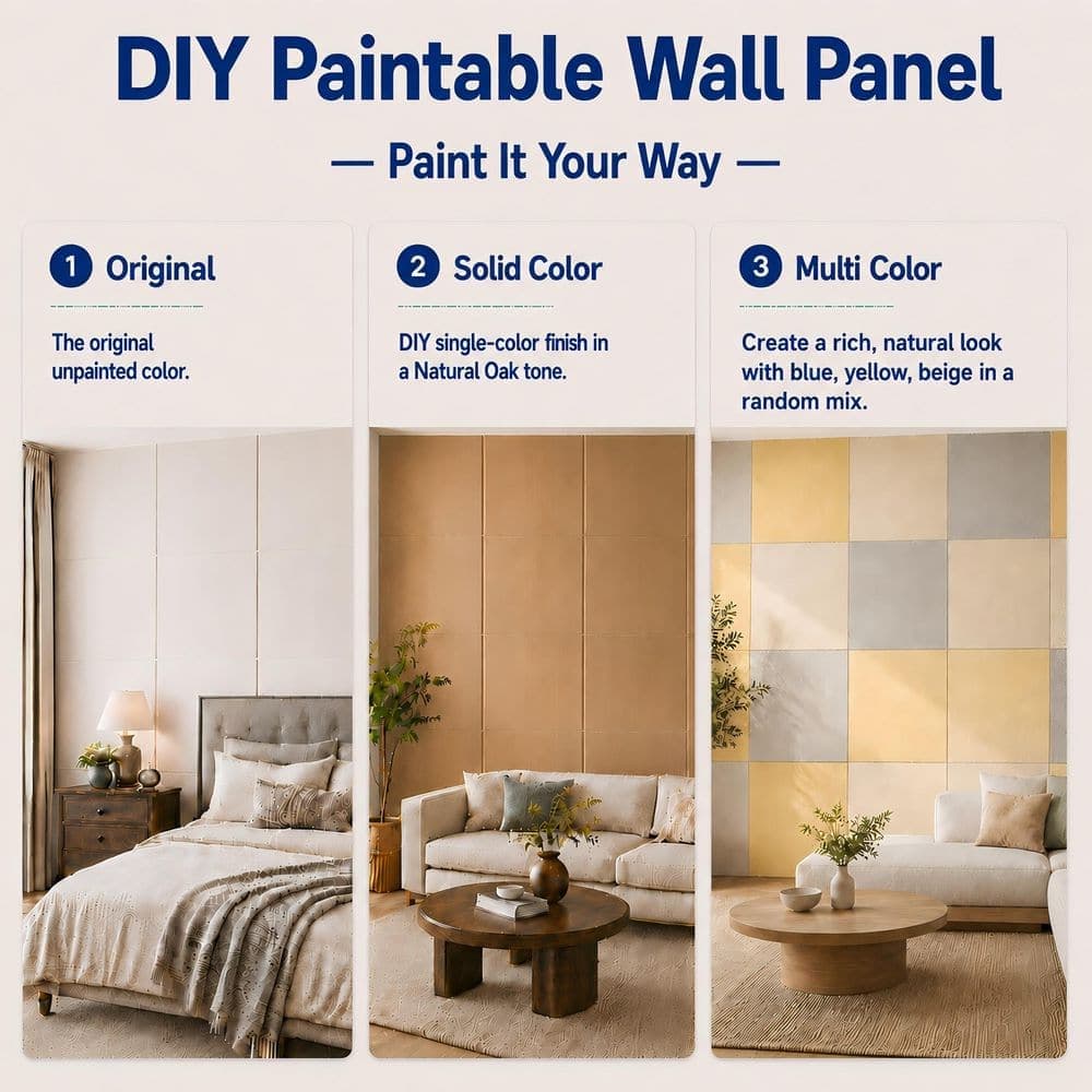 XRAMFY 0.14 in. 2 ft. 2 ft. Composite Square Edge 3D Texture Decorative Wall Paneling (3)