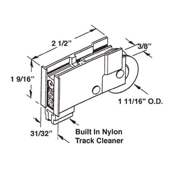 Barton Kramer Alcan Glass Door Roller Assembly (2)