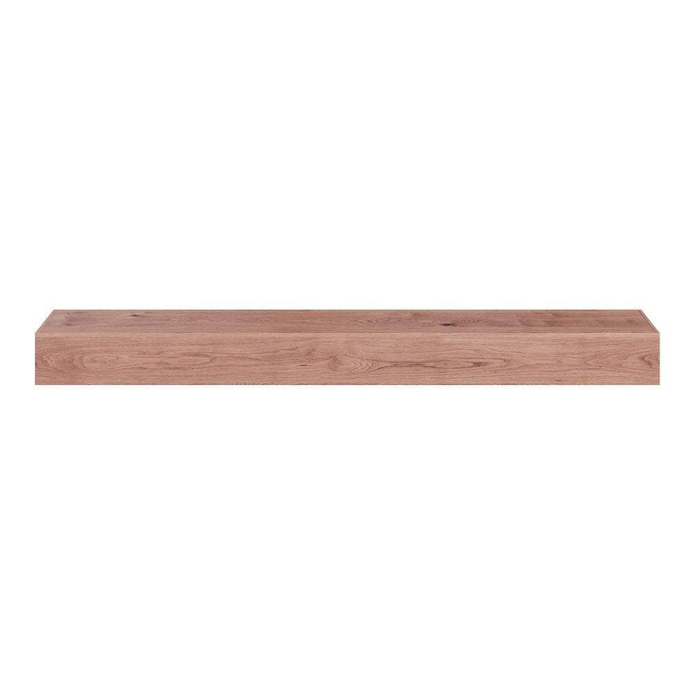 Ornamental Mouldings 7.25 in. D x 60 in. W x 5 in. H Unfinished Rustic Red Oak Wood Cap-Shelf Mantel (2)