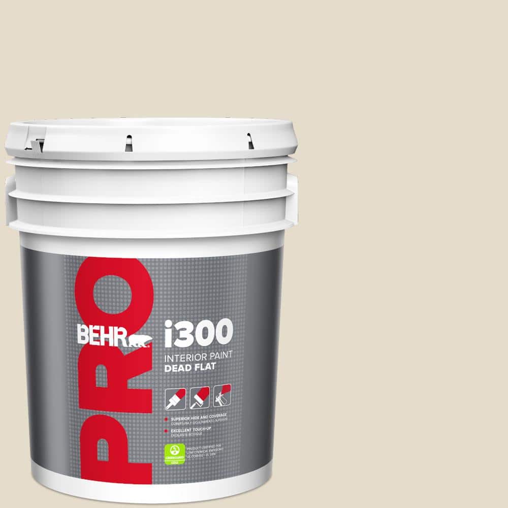 BEHR PRO 5 gal. #PWL-90 Abstract White Dead Flat Interior Paint