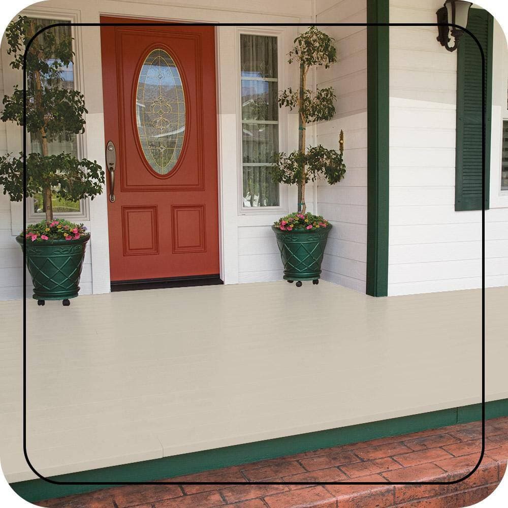 BEHR PREMIUM 1 gal. #13 Cottage White Low-Lustre Enamel Interior/Exterior Porch and Patio Floor Paint (2)