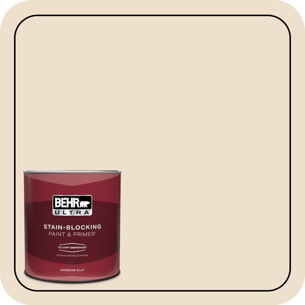 BEHR ULTRA 1 qt. #PPF-12 Sunny Gazebo Extra Durable Flat Interior Paint & Primer