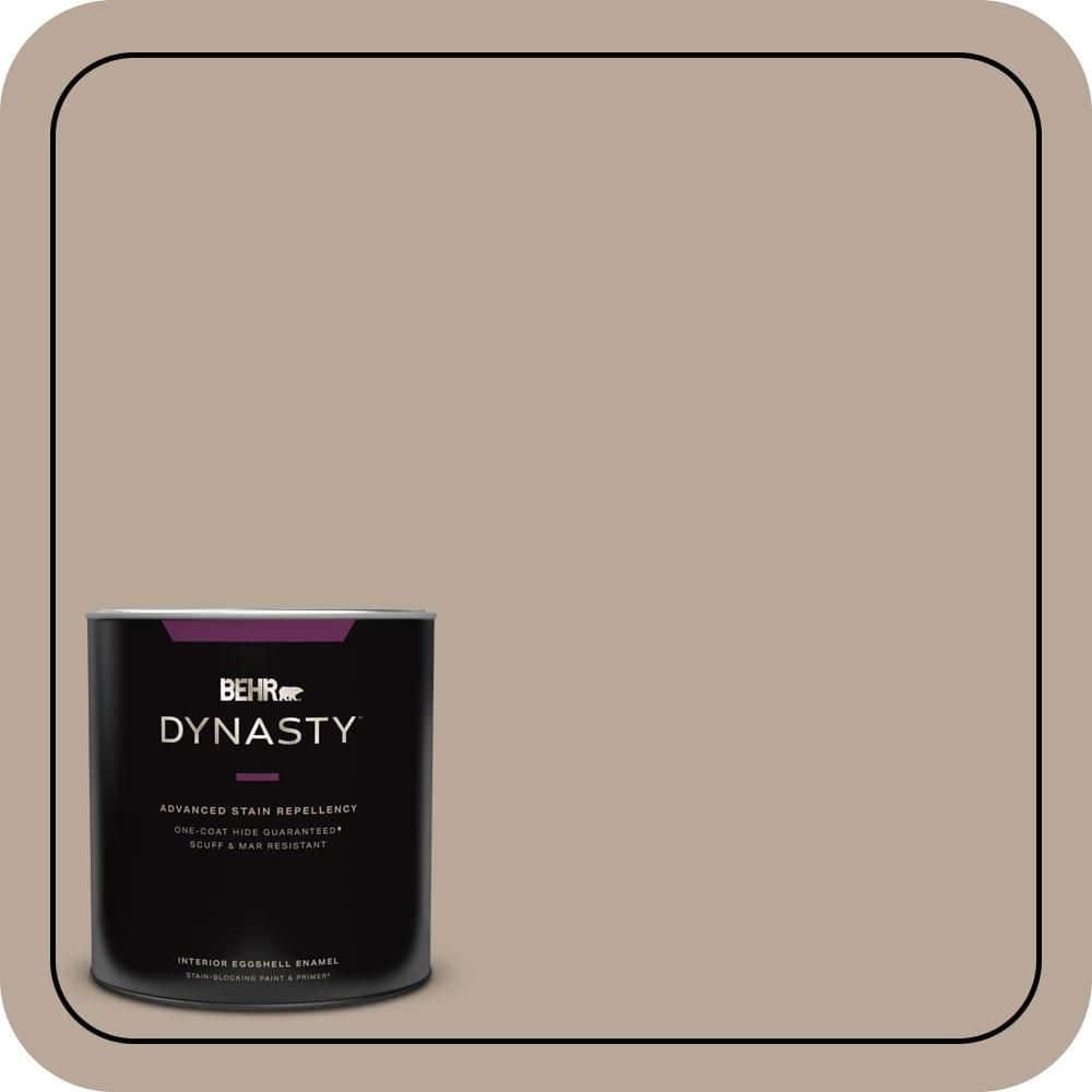 BEHR DYNASTY 1 qt. #PPU5-14 Mesa Taupe One-Coat Hide Eggshell Enamel Interior Stain-Blocking Paint and Primer