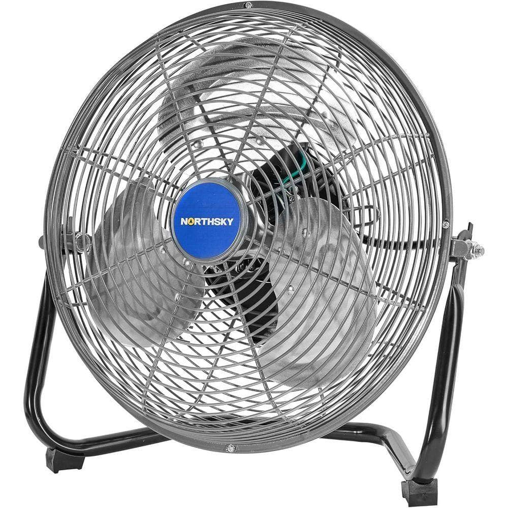 Stbine 12 in. 3-Speeds Floor Fan in Black, 1,200 CFM, Heavy Duty Industrial Fan, for Manufacture, Construction, Warehousing