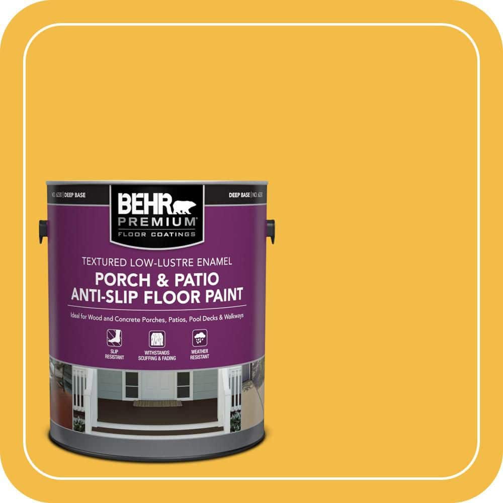 BEHR PREMIUM 1 gal. #P280-6 Bling Textured Low-Lustre Enamel Interior/Exterior Porch and Patio Anti-Slip Floor Paint