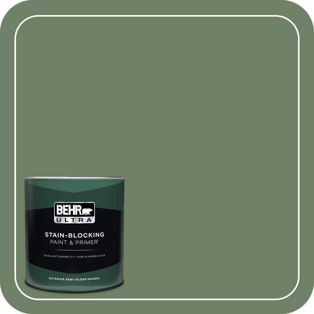 BEHR ULTRA 1 qt. #S390-6 Cliffside Park Semi-Gloss Enamel Exterior Paint & Primer