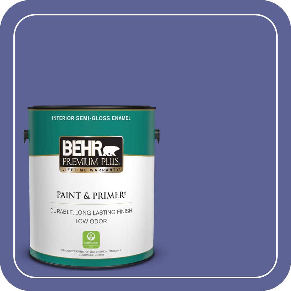 BEHR PREMIUM PLUS 1 gal. #S-G-620 Wizard Semi-Gloss Enamel Low Odor Interior Paint & Primer