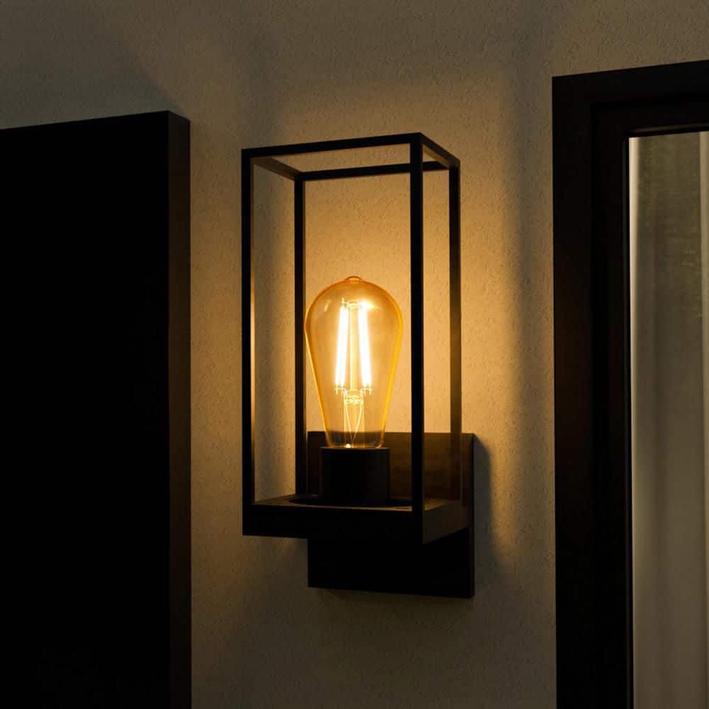 Feit Electric 60-Watt Equivalent ST19 Dimmable Straight Filament Amber Glass Vintage Edison E26 LED Light Bulb, Warm White (4-Pack) (3)