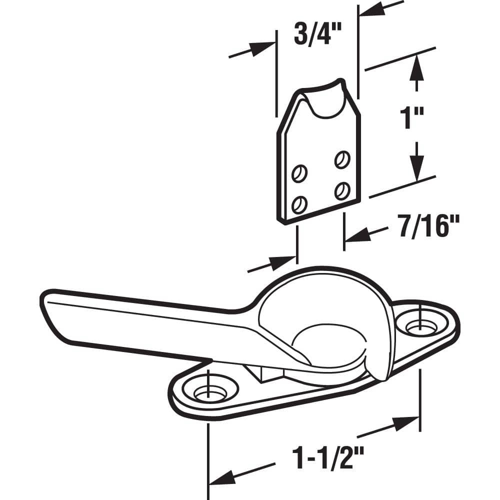 Prime-Line Diecast Zinc Sliding Window Cam Latch with Keepers, Daryl Windows (2-Pack) (2)