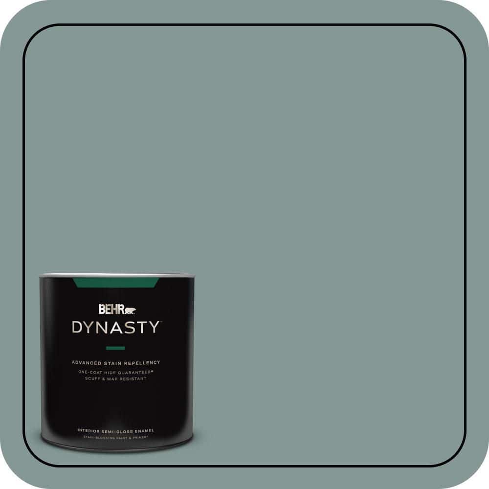 BEHR DYNASTY 1 qt. #T18-15 In The Moment Semi-Gloss Enamel Interior Stain-Blocking Paint & Primer