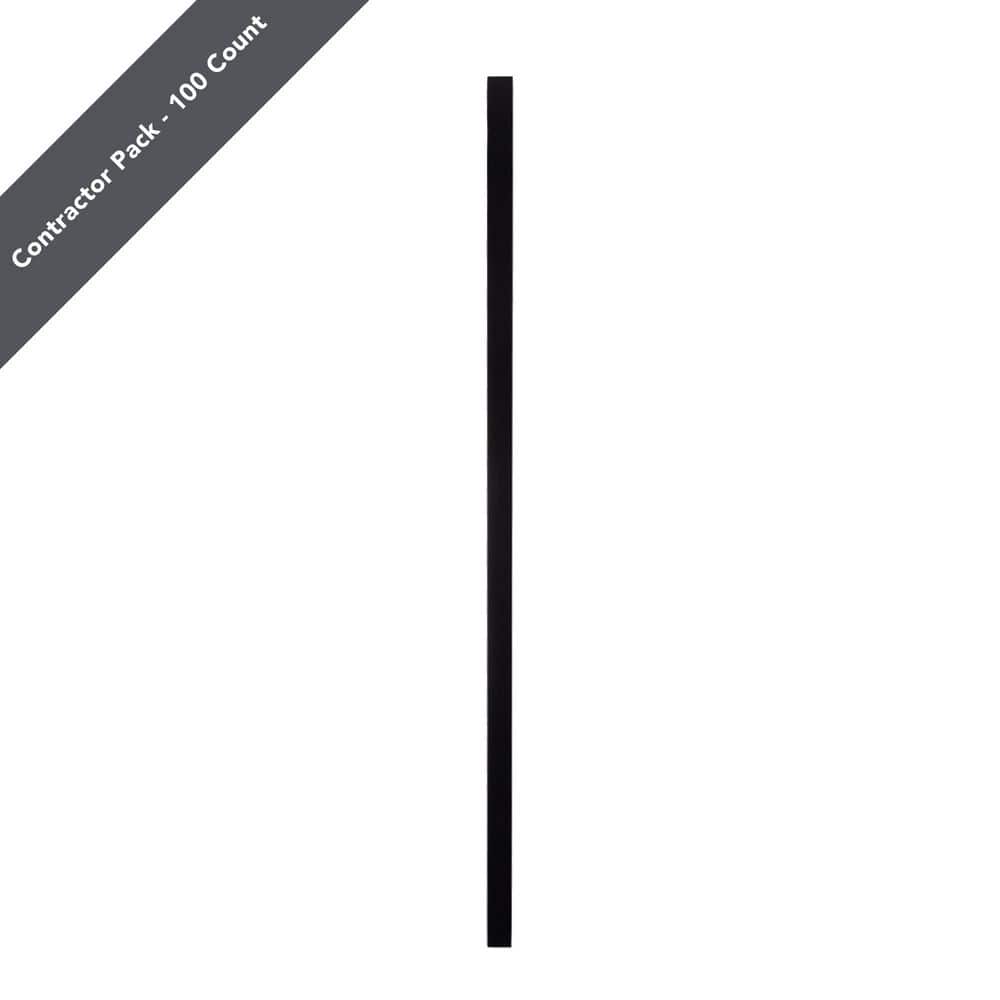 Deckorators 32 in. x .75 in. Satin Black Aluminum Square-Shaped Estate Baluster (100-Pack)