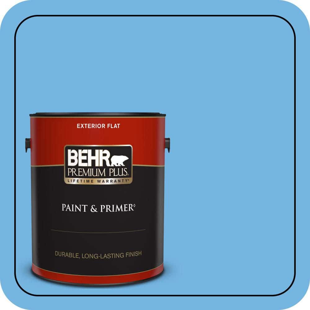BEHR PREMIUM PLUS 1 gal. #P510-4 Electra Flat Exterior Paint & Primer (1)