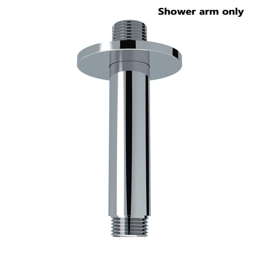 Satico 4 in. Stainless Steel Wall Mounted Round Shower Arm in Chrome