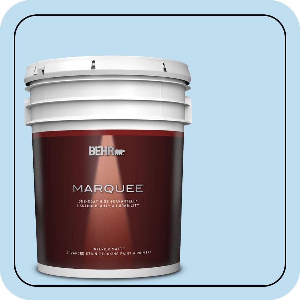 BEHR MARQUEE 5 gal. #550A-2 Tropical Pool Matte Interior Paint & Primer