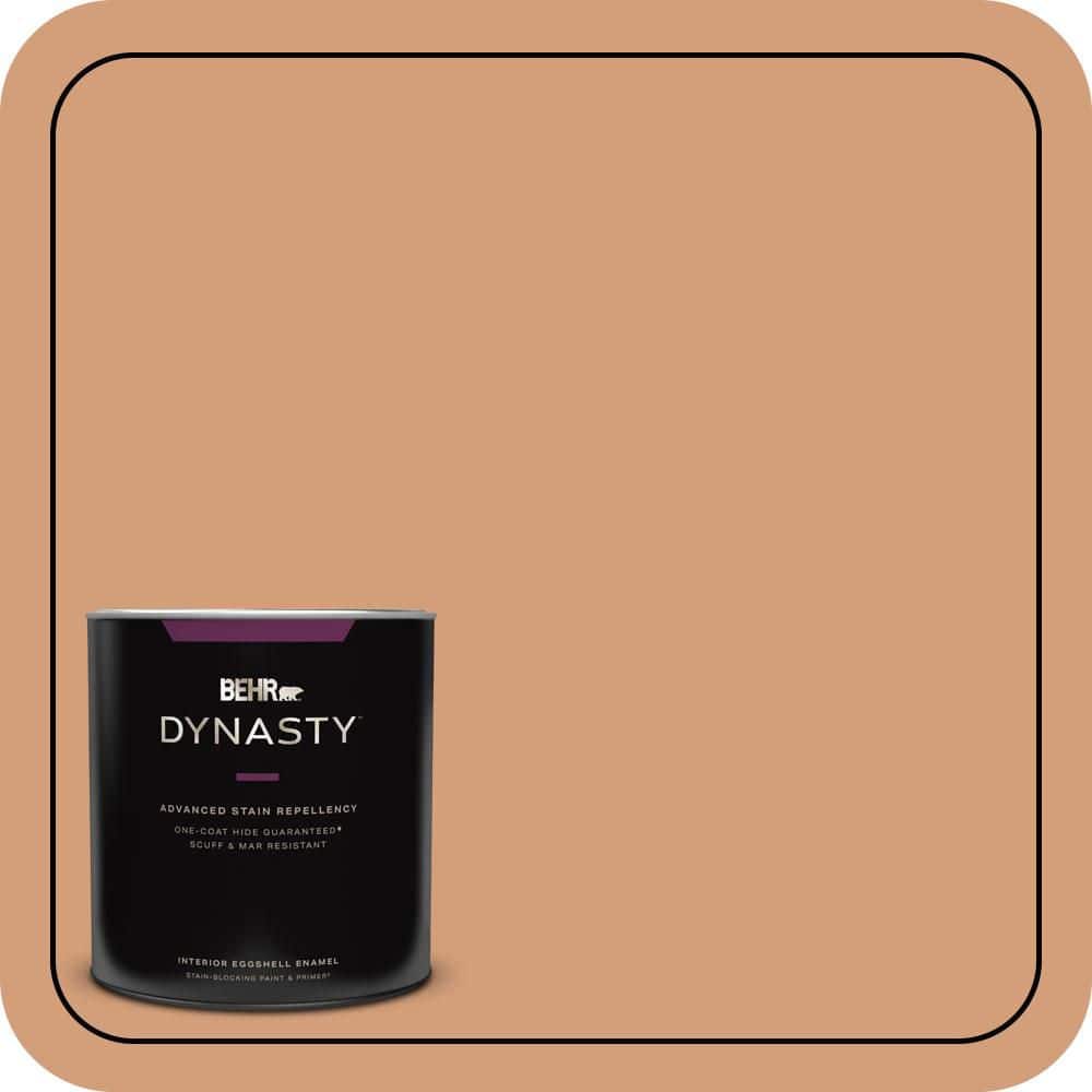 BEHR DYNASTY 1 qt. #T12-4 Darlin Clementine Eggshell Enamel Interior Stain-Blocking Paint and Primer