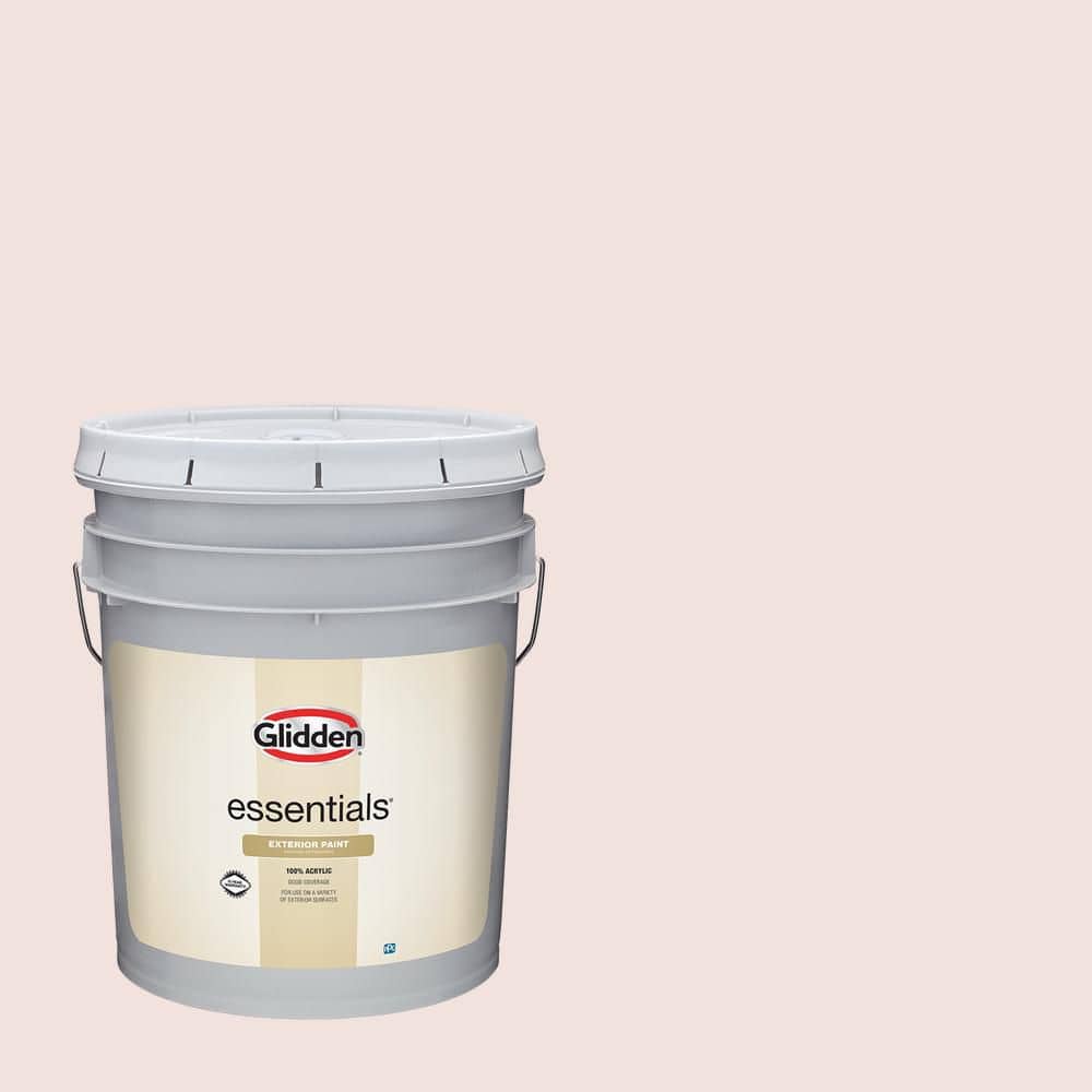 Glidden Essentials 5 gal. PPG1065-1 Chantilly Lace Flat Exterior Paint