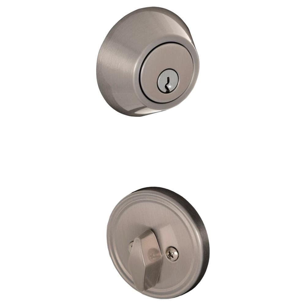 ESSENTIALS by Schlage VD60 Series Satin Nickel Single Cylinder Deadbolt (2)