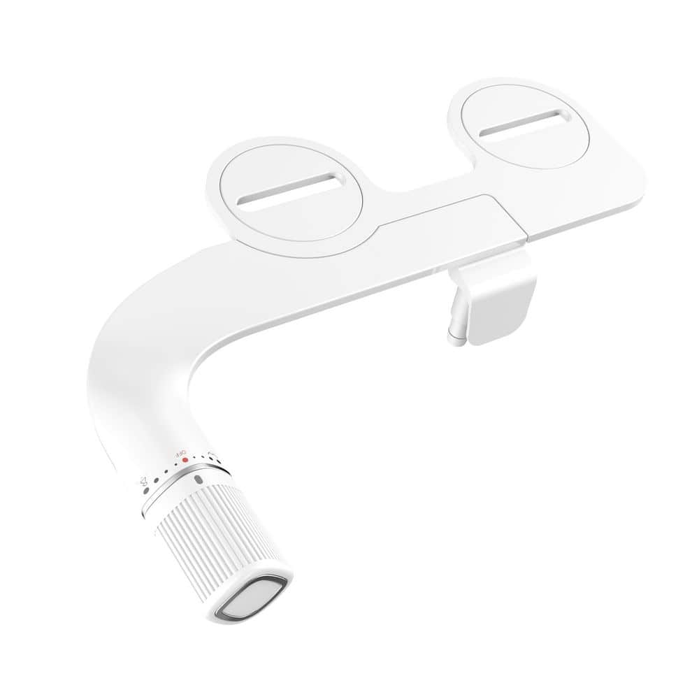 Wudkey Ultra-Thin Bidet Attachment for Toilet with Dual Nozzle, Adjustable Cold Water Pressure and Stainless Steel Inlet (1)