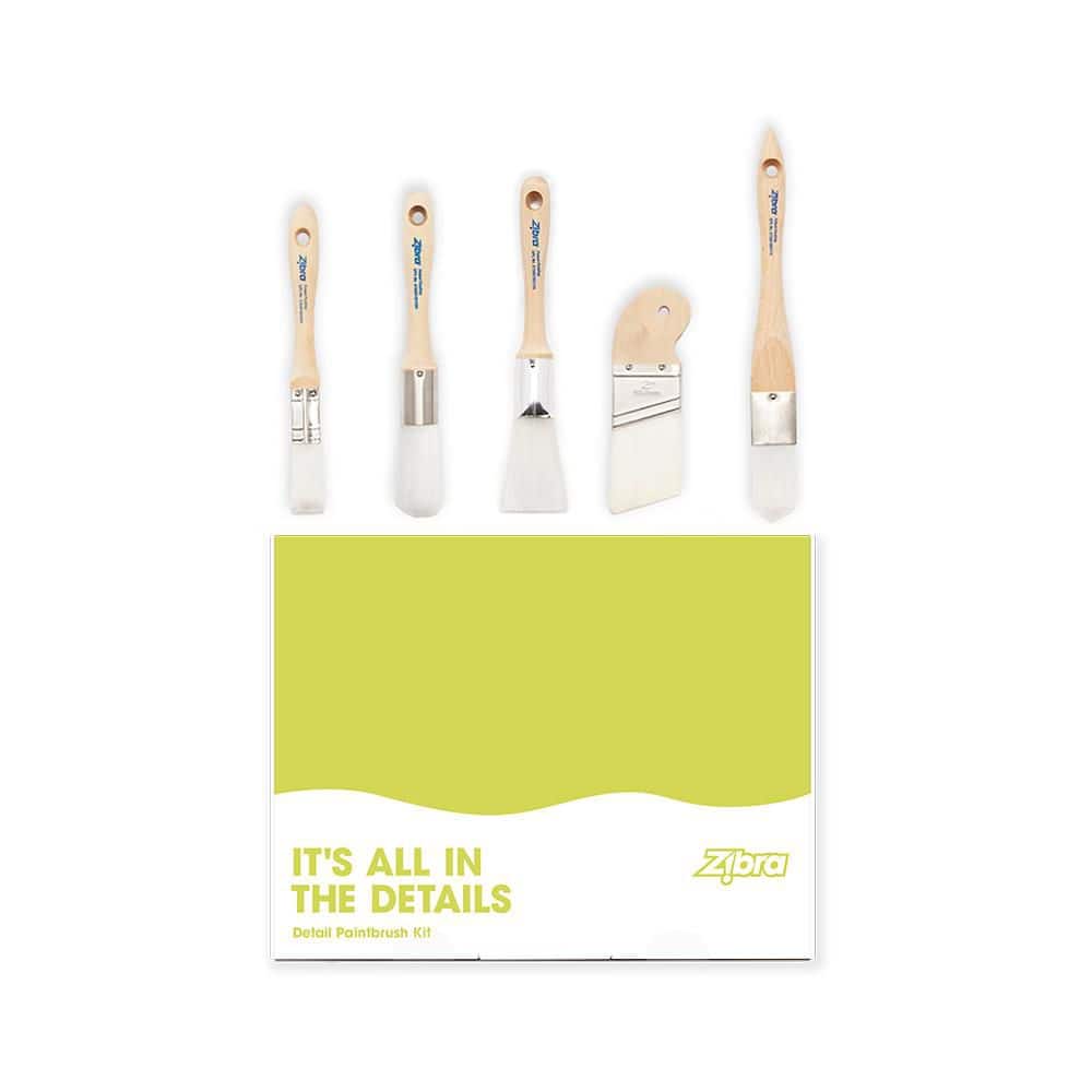 Zibra Detail Paintbrush Kit (5-Piece)