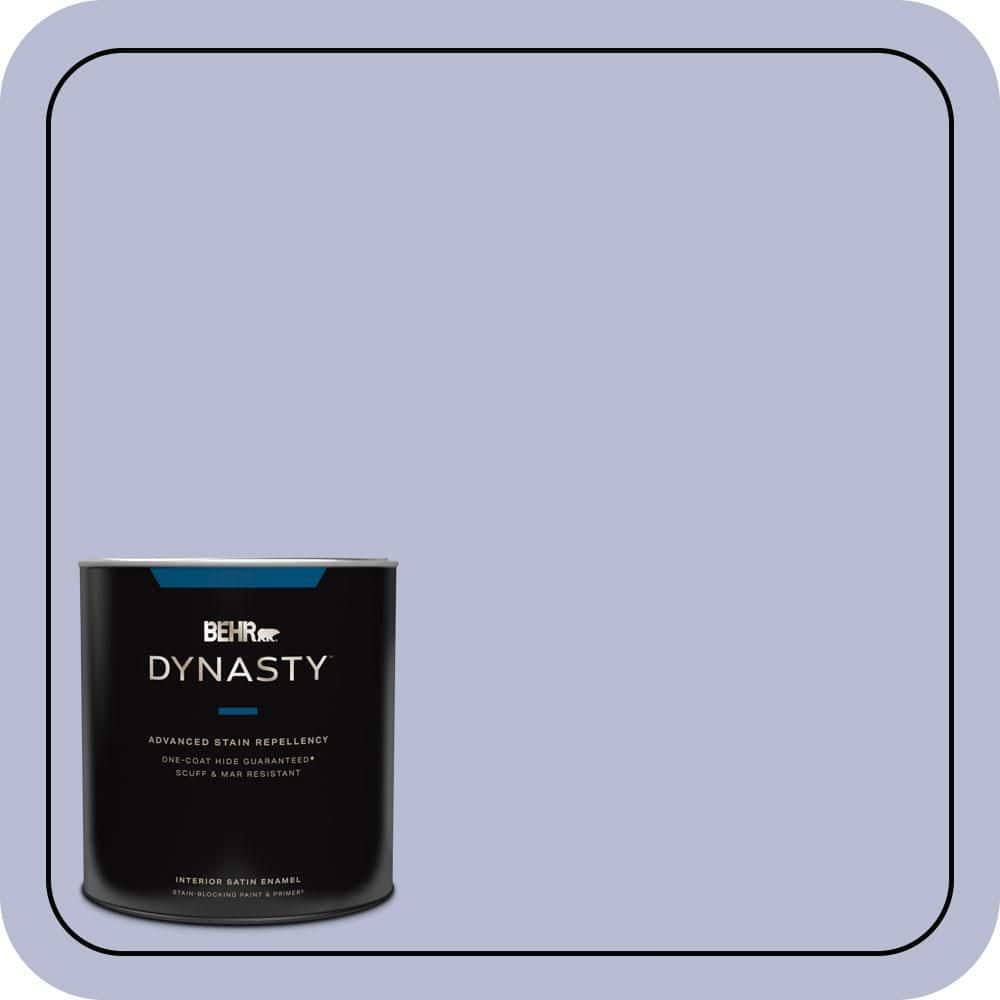 BEHR DYNASTY 1 qt. #S540-2 Violet Vision Satin Enamel Interior Stain-Blocking Paint & Primer