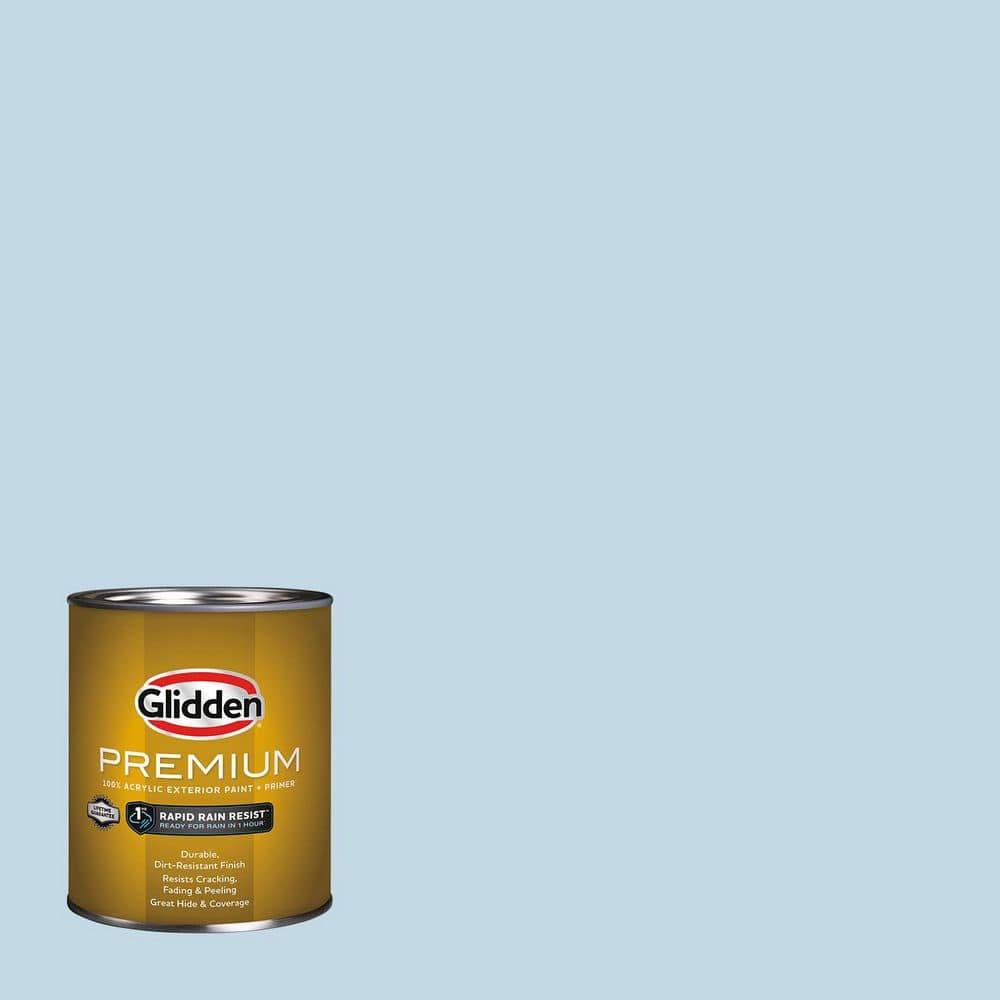Glidden Premium 1 qt. PPG1158-2 Magic Wand Flat Exterior Latex Paint